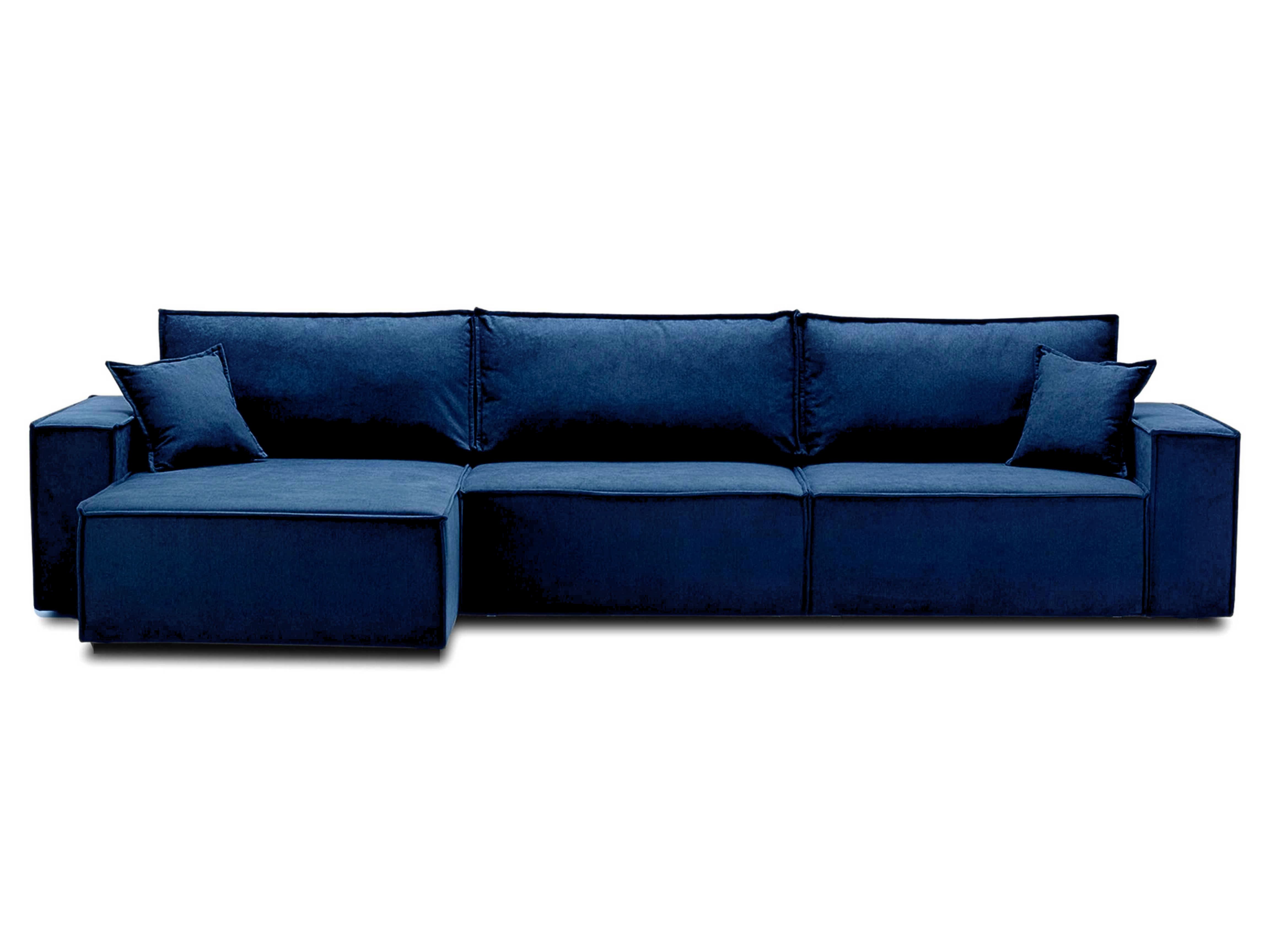 Duży narożnik w stylu loft granatowy